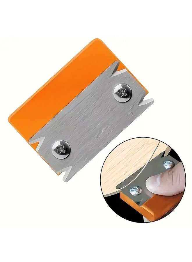 Orange Manual Edge Banding Trimmer Planer Tool With 4 Angles For Woodworking Chamfer Deburring - Image 2
